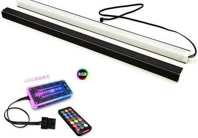 Alt view image 3 of 6 - CORN Universal 30cm Magnetic RGB Lighting Strip Two Side Light for Computer Cases With Remote Control