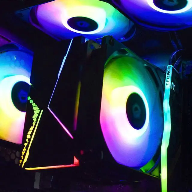 Alt view image 2 of 7 - CPU Cooler AM4 CPU Cooler 5V Addressable RGB Cooler 4 Heatpipes CPU Air Cooler 120mm PWM Fan, Intel/AMD for ID-COOLING SE-234-ARGB