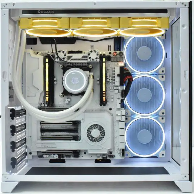Alt view image 7 of 7 - Pastel 120mm Case Fan White LED PWM Fan for PC Case/CPU Cooler (Baby Blue) for ID-COOLING ZF-12025
