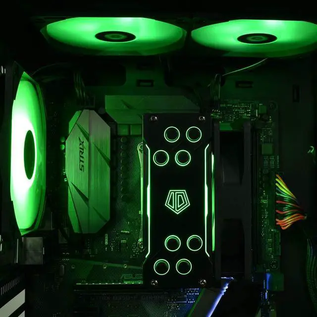Alt view image 6 of 7 - RGB CPU Cooler AM4 CPU Cooler 4 Heatpipes CPU Air Cooler 120mm PWM Fan Air Cooling for Intel/AMD for ID-COOLING SE-224-XT