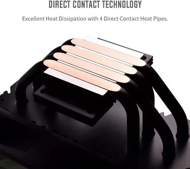 Main image of RGB CPU Cooler AM4 CPU Cooler 4 Heatpipes CPU Air Cooler 120mm PWM Fan Air Cooling for Intel/AMD for ID-COOLING SE-224-XT