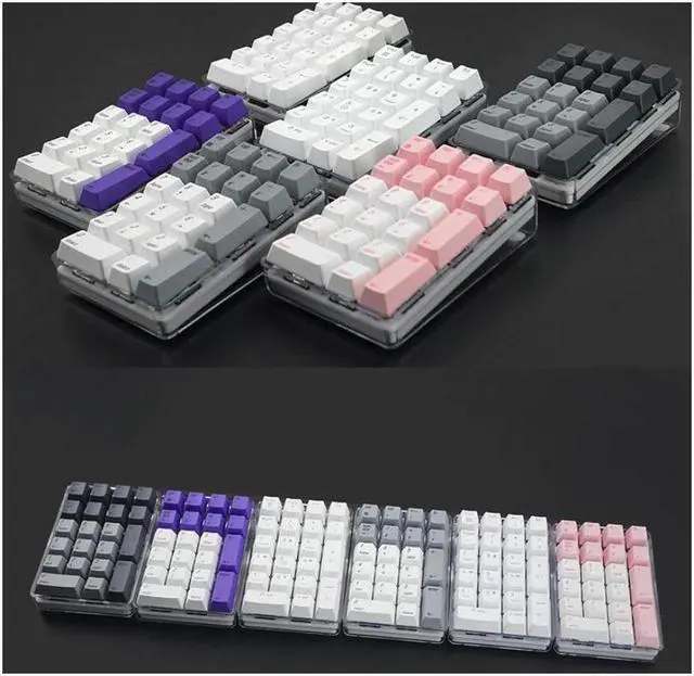 Alt view image 4 of 4 - Mechanical Numeric Keypad GATERON Red Switch Wired Gaming Keypad Crystal Case White Backlit 21 Keys Mini Numpad Portable Keypad Extended Layout Gray Magicforce by Qisan