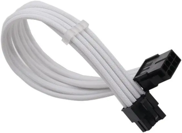 Alt view image 3 of 4 - CORN Sleeved Cables PSU Extension Cable Kit, 1x24-PIN 2x8-PIN 1x(4+4)-PIN Power Supply, 30CM (White)