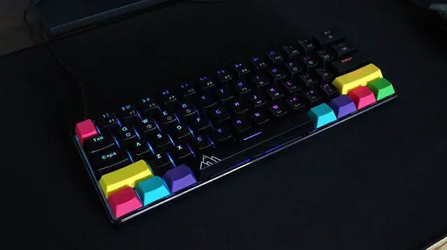 Alt view image 4 of 7 - Asceny One - 60% Mechanical Keyboard, True RGB Lights, Spill Proof,Wired Budget 60% Keyboard (Gateron Blue)
