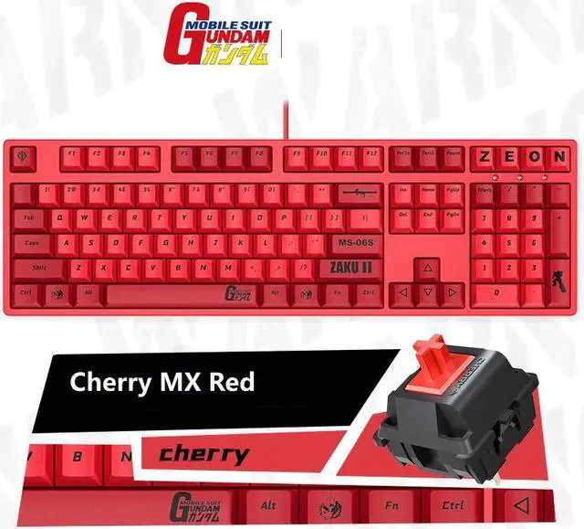 Main image of iKBC X GUNDAM ZAKU Limited Version Cherry MX Red USB Wired Mechanical Two Gaming Keyboards
