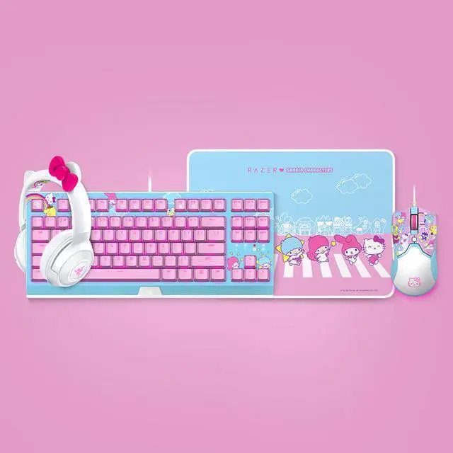 Alt view image 7 of 7 - Razer HelloKitty I SANRIO Pink Wired Keyboard Exclusive 87 Key Backlit Mechanical Keyboard