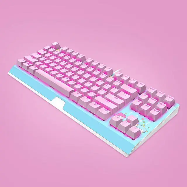 Alt view image 2 of 7 - Razer HelloKitty I SANRIO Pink Wired Keyboard Exclusive 87 Key Backlit Mechanical Keyboard
