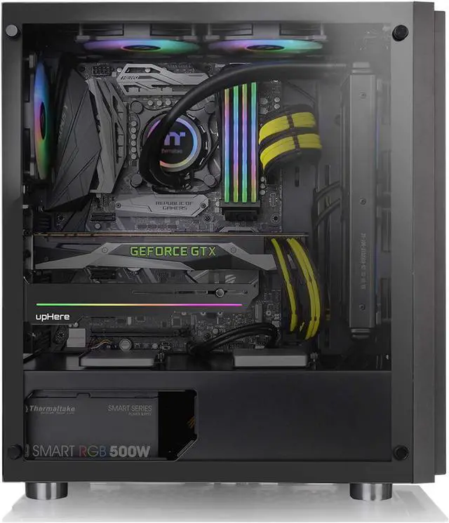 Alt view image 6 of 7 - upHere GS05CF Rainbow LED Effec Graphics Card GPU Brace Support Video Card Sag Holder/Holster Bracket,Anodized Aerospace Aluminum,Adjustable Length and Height Support