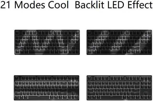 Alt view image 7 of 7 - CORN Ergonomic Design F87 Compact Layout 87Keys  Mechanical Gaming  Keyboard with White Backlit, PBT Keycaps, Hot-swappable( Totoro-White Base)