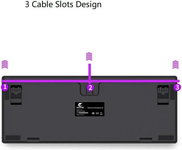 Alt view image 5 of 7 - CORN Ergonomic Design F87 Compact Layout 87Keys  Mechanical Gaming  Keyboard with White Backlit, PBT Keycaps, Hot-swappable( Totoro-White Base)