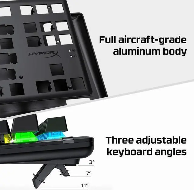 Alt view image 2 of 6 - HyperX Alloy Origins Mechanical Gaming Keyboard, HyperX Blue, US English Layout