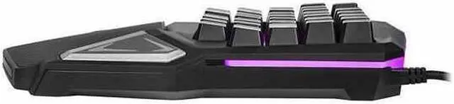 Alt view image 3 of 7 - CORN T9 Pro Gaming Keyboard LED Backlight Mechanical Feeling One Hand Wired Mini Portable Game Keyboard