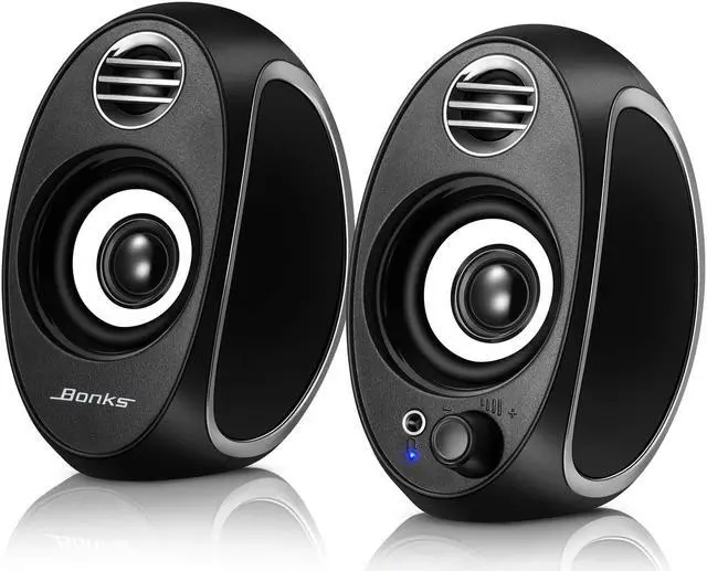 Main image of 10W Computer Speakers, BONKS PC Powered Speakers USB Speaker Monitor Speakers for Desktop Computer/PC/TV/Laptop Gaming Speaker