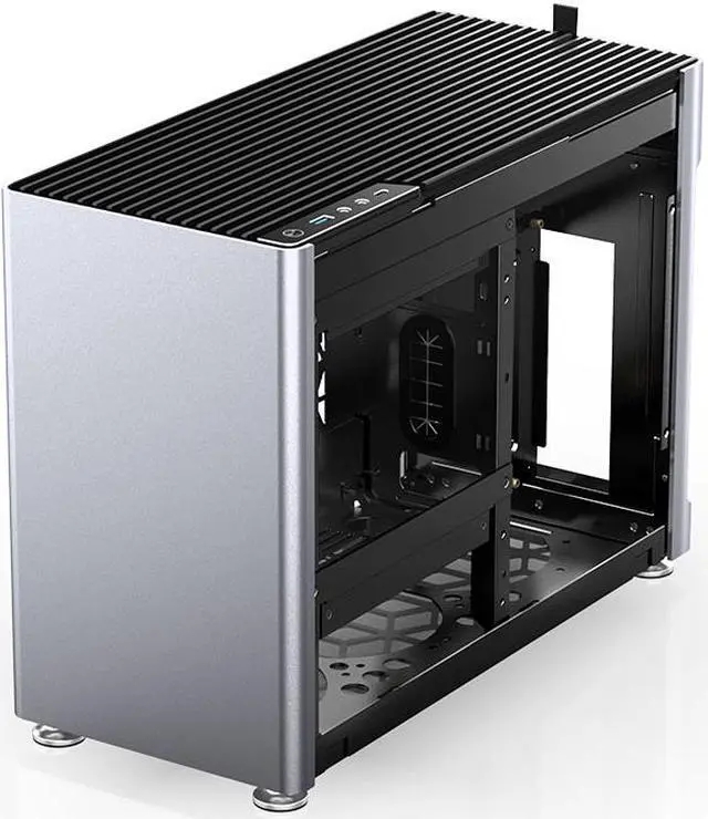 Alt view image 4 of 7 - i100 Pro ITX/DTX Aluminum Tempered Glass MINI Computer Case - Support 360/280/240/120 Liquid Cooling