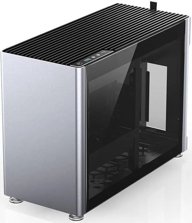 Alt view image 3 of 7 - i100 Pro ITX/DTX Aluminum Tempered Glass MINI Computer Case - Support 360/280/240/120 Liquid Cooling