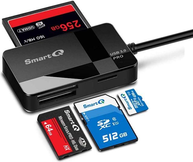 SmartQ C368 USB 3.0 Multi-Card Reader, Plug N Play, Apple and Windows  Compatible, Powered by USB, Supports CF/SD/SDHC/SCXC/MMC/MMC Micro, etc. 