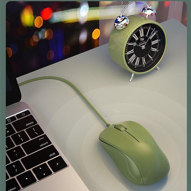 Alt view image 3 of 4 - CORN USB Silent Wired Computer Green Mouse with Easy Click for Office and Home, 1200DPI, Premium and Portable, Compatible with Windows PC, Laptop, Desktop, Notebook