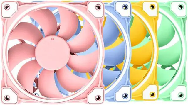 Alt view image 3 of 3 - ZF-12025 Pastel 120mm Case Fan White LED PWM Fan for PC Case/CPU Cooler