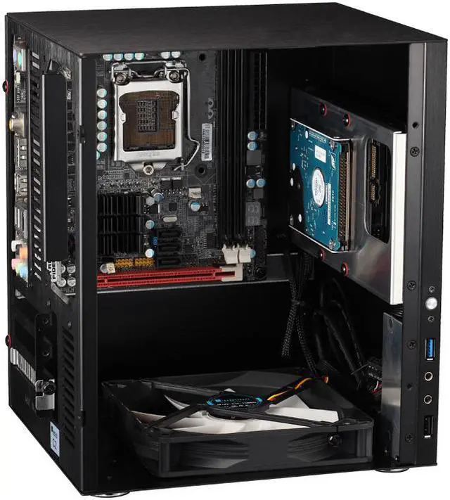 Alt view image 7 of 7 - C2 MINI Chassis Gaming Computer Case Supports 24.5*21.5CM Size Motherboard/All Aluminum Chassis iTX / mATX