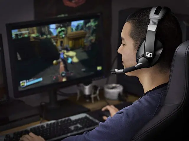Alt view image 5 of 6 - Sennheiser GSP 370 Over-Ear Wireless Gaming Headset, Low-Latency Bluetooth,Noise-Cancelling Mic, Flip-to-Mute, Audio Presets - PC, Mac, Windows, and PS4 Compatible - Black