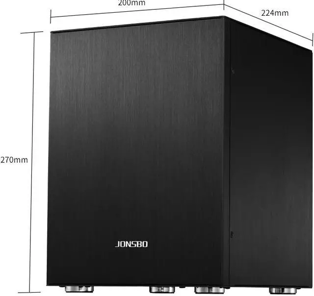 Alt view image 2 of 7 - C2 MINI Chassis Gaming Computer Case Supports 24.5*21.5CM Size Motherboard/All Aluminum Chassis iTX / mATX