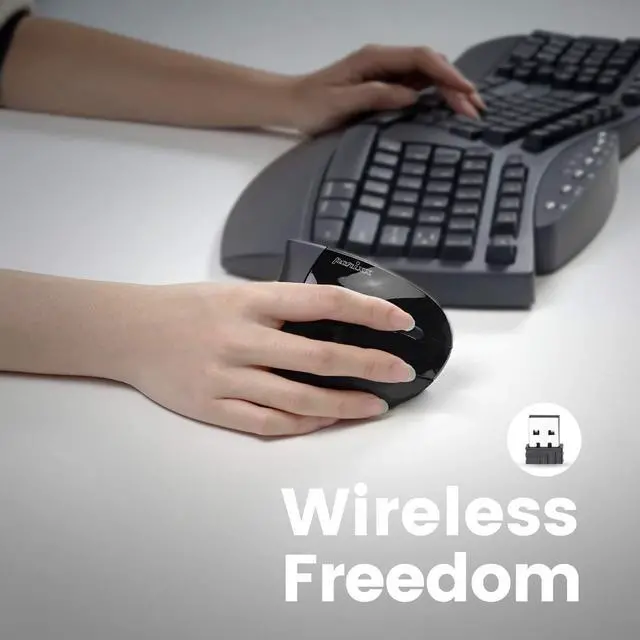 Alt view image 4 of 7 - Perixx PERIMICE-713 Wireless Ergonomic Vertical Mouse - Right Handed Design - Nano USB Receiver