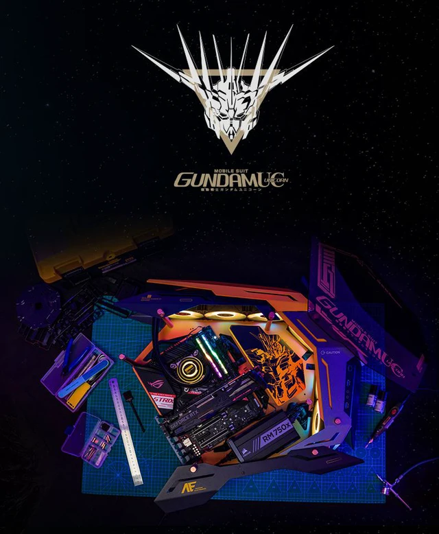 Alt view image 6 of 6 - MOD3 GUNDAM UC Banshee Limited Edition Gaming Computer Case Support EATX/ATX/ MATX/ ITX