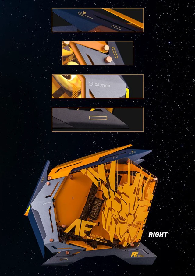 Alt view image 4 of 6 - MOD3 GUNDAM UC Banshee Limited Edition Gaming Computer Case Support EATX/ATX/ MATX/ ITX
