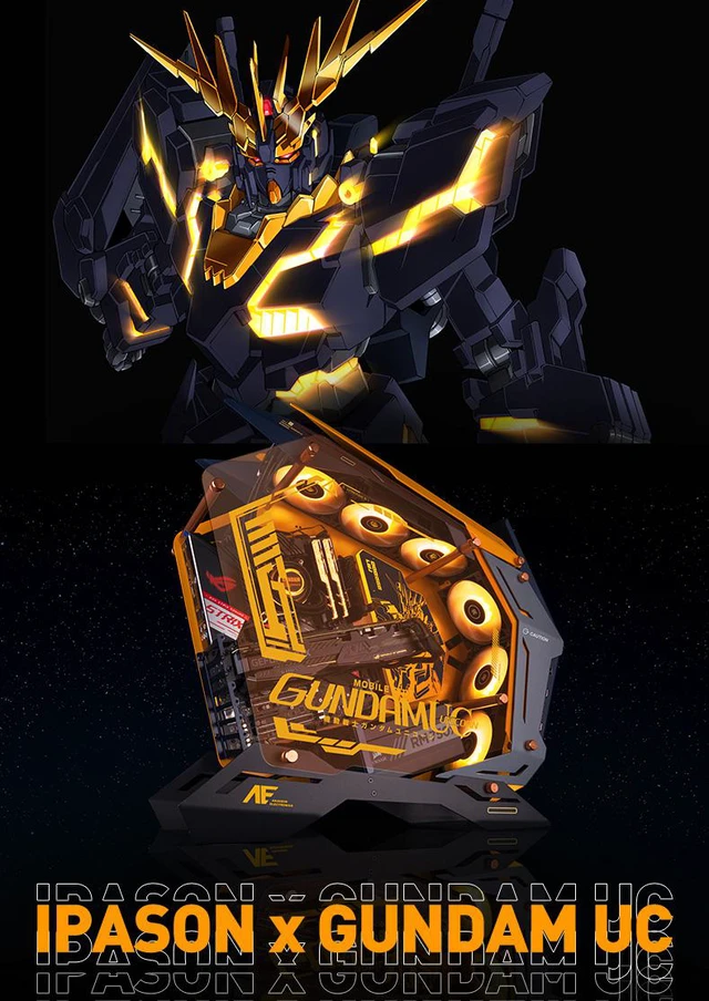 Alt view image 3 of 6 - MOD3 GUNDAM UC Banshee Limited Edition Gaming Computer Case Support EATX/ATX/ MATX/ ITX