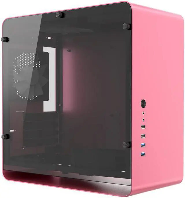 Alt view image 2 of 4 - UMX3 Micro-ATX  mATX/ITX Computer Case Aluminum Tempered Glass Desktop Chassis  (Window version)