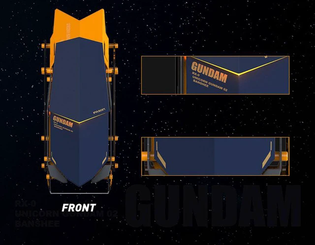 Alt view image 5 of 6 - MOD3 GUNDAM UC Banshee Limited Edition Gaming Computer Case Support EATX/ATX/ MATX/ ITX