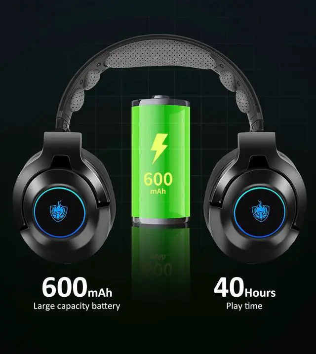 Alt view image 7 of 7 - PHOINIKAS Q9 Xbox One Gaming Headset for PS5, PS4, PC, Nintendo Switch, Wired Over Ear Headphones with Detachable Noise Canceling Mic, 7.1 Sound, Wireless Bluetooth Music Headset for Phone, Up to 40h