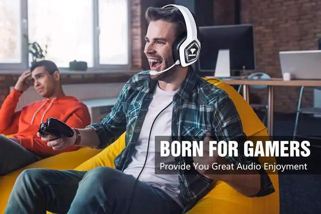 Alt view image 7 of 7 - BENGOO G9700 Gaming Headset Headphones for PS4 PS5 Xbox One PC Controller, Noise Canceling Over Ear Headphones with Mic, White LED Light, Bass Surround Sound, Earmuffs for Nintendo 64 Gameboy Advance
