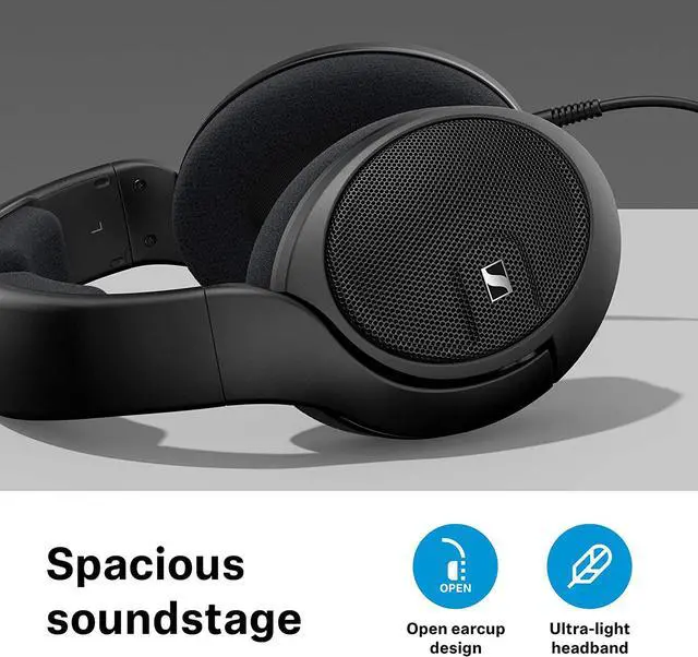 Alt view image 3 of 7 - Sennheiser HD 560 S Over-The-Ear Audiophile Headphones - Neutral Frequency Response, E.A.R. Technology for Wide Sound Field, Open-Back Earcups, Detachable Cable, (Black) (HD 560S)