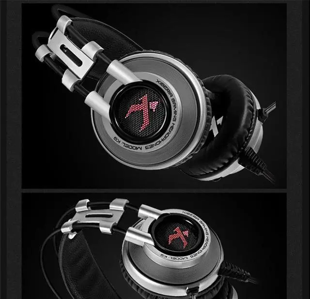 Alt view image 6 of 6 - XIBERIA K9 USB Virtual 7.1 Sound PC Gaming Headset, Noise cancellation & LED  Lights, 50MM Drivers, Best Computer Headsets with Mic