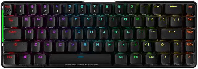 Main image of ASUS ROG Falchion Wireless 65% Mechanical Gaming Keyboard (68 Keys, Aura Sync RGB, Extended Battery Life, Interactive Touch Panel, PBT Keycaps, Cherry MX Switches, Keyboard Cover Case)