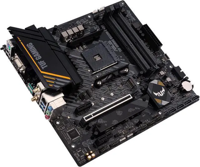 Alt view image 4 of 7 - ASUS TUF GAMING B550M-E (WIFI) AMD B550 (Ryzen AM4) Micro Gaming ATX motherboard (PCIe 4.0, dual M.2, Intel® Wi-Fi 6, DisplayPort, HDMI, D-Sub, SATA 6 Gbps, support DDR4)