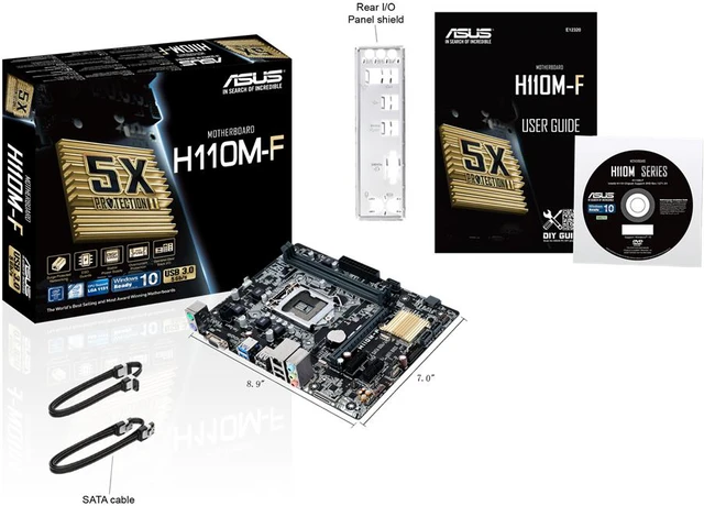 Alt view image 6 of 6 - ASUS H110M-F Great-value micro-ATX H110 with 5X Protection II for dependable stability, gaming audio and DDR4 support