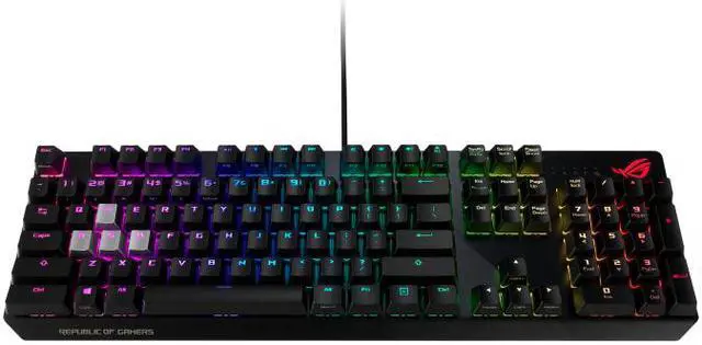 Alt view image 2 of 4 - ASUS ROG Strix Scope RGB mechanical gaming keyboard, Cherry MX switch, aluminum alloy frame, equipped with Aura light synchronization technology and silver WASD key set to enhance FPS game recognition