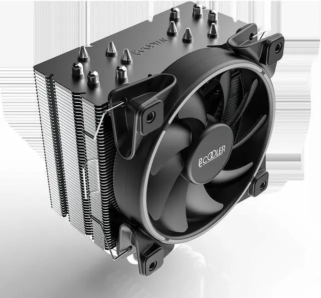 Alt view image 3 of 7 - GI-R66U Tower CPU Cooler, 6xF6mm Pure Copper Heat Pipe, Mirror Finish Nickel-Plated Pure Copper Base, 120mm PWM Intelligent Temperature Control Blue Light Silent Fan