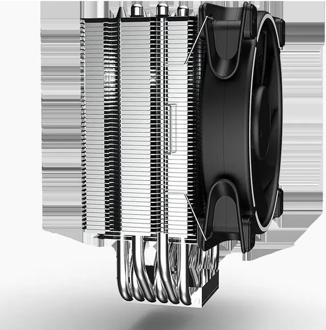 Alt view image 4 of 7 - GI-R66U Tower CPU Cooler, 6xF6mm Pure Copper Heat Pipe, Mirror Finish Nickel-Plated Pure Copper Base, 120mm PWM Intelligent Temperature Control Blue Light Silent Fan