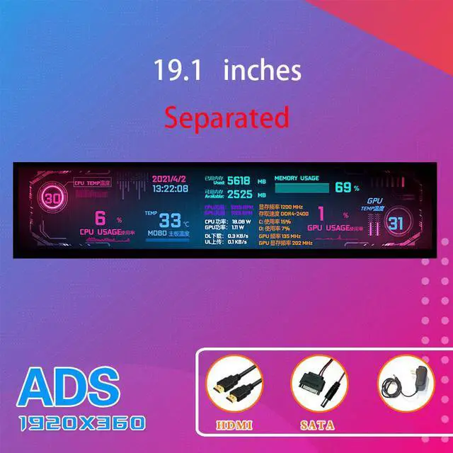 CORN Secondary Screen, AIDA64 Data Monitoring for Computer