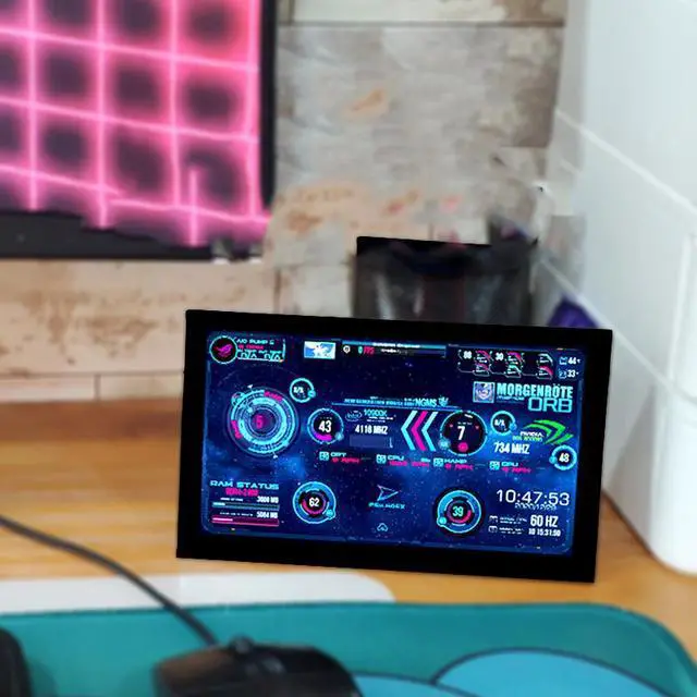 Alt view image 3 of 7 - CORN Secondary Screen, AIDA64 Data Monitoring for Computer Monitoring LCD Display - 232mm x 155mm(10.1"), 2560 x 1600(2K), IPS Screen, 60Hz Refresh Rate, 71% Color Gamut, Support HDR