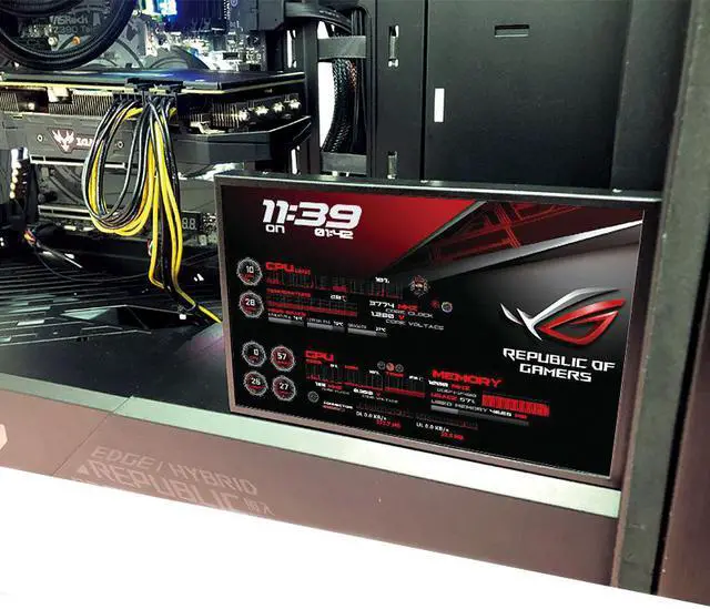 Alt view image 6 of 7 - CORN Secondary Screen, AIDA64 Data Monitoring for Computer Monitoring LCD Display - 177mm x 110mm x 19mm(7“), 1024 x 600, IPS Screen, 60Hz Refresh Rate, SRGB 45% Color Gamut