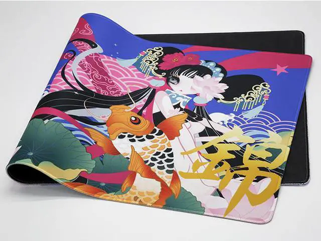 Alt view image 2 of 2 - Varmilo Extra Large Heavenly Fragrance Beijing Opera Desk Pad/Mat with Stitched Edges  Mouse Pad