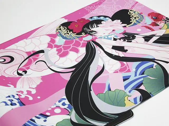 Alt view image 3 of 4 - Varmilo Extra Large Xiu Hua Beijing Opera Desk Pad/Mat with Stitched Edges  Mouse Pad