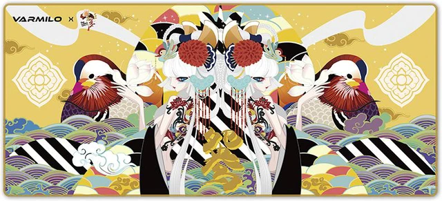 Main image of Varmilo Extra Large Sweet Love Beijing Opera Desk Pad/Mat with Stitched Edges Mouse Pad