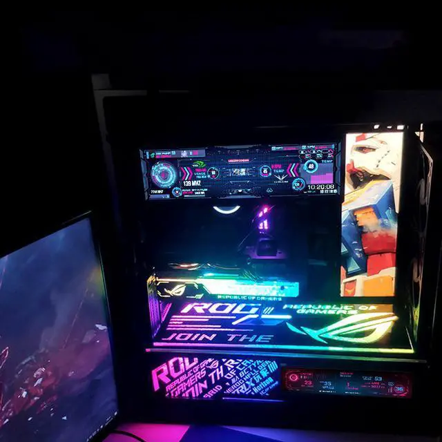 Alt view image 6 of 7 - CORN Secondary Screen, AIDA64 Data Monitoring for Computer Monitoring LCD Display - 232mm x 65mm x 5mm(8.8" Separated), 1920 x 480, IPS Screen, 60Hz Refresh Rate, 74% Color Gamut