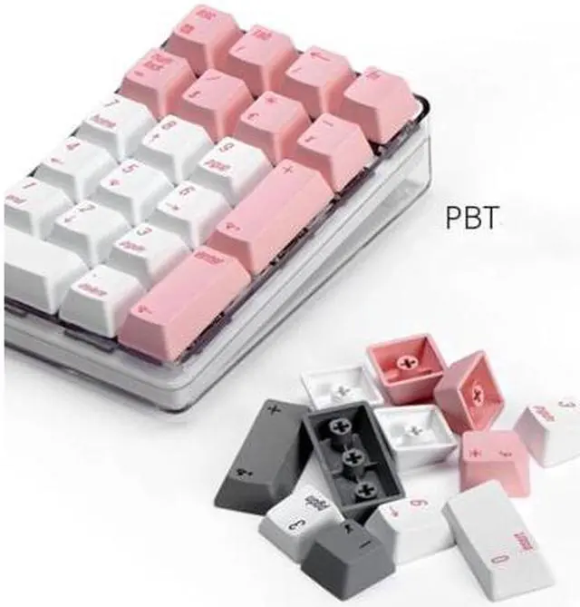 Alt view image 7 of 7 - Mechanical Numeric Keypad GATERON Brown Switch Wired Gaming Keypad Crystal Case White Backlit 21 Keys Mini Numpad Portable Keypad Extended Layout Pink Magicforce by Qisan