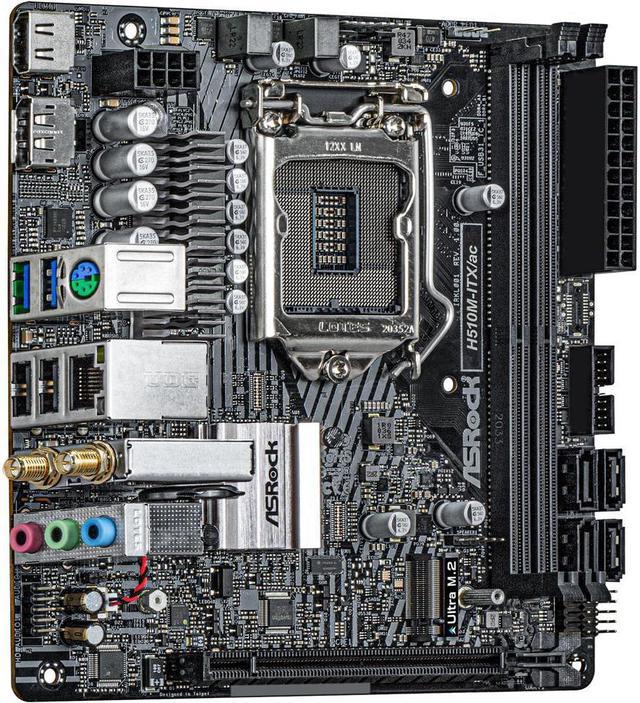 ASRock H510M-ITX/AC LGA 1200 Intel H510 SATA 6Gb/s Mini ITX Intel